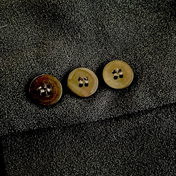 CHAUS black worsted wool jacket . - Picture 6 of 9